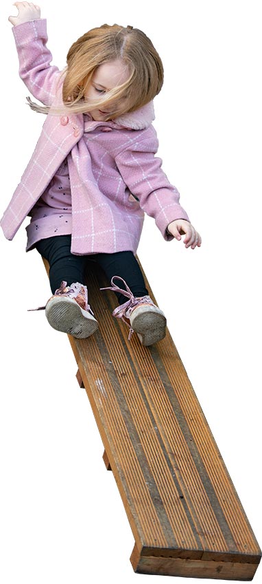 Child Sliding Down